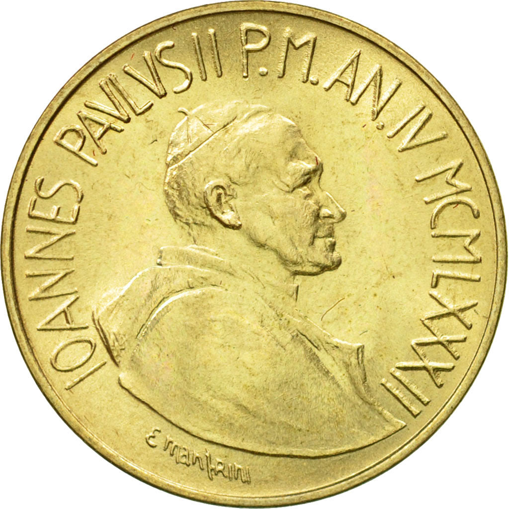 Coin, VATICAN CITY, John Paul II, 20 Lire, 1982, Roma, MS(63), Aluminum-Bronze