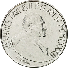 Coin, VATICAN CITY, John Paul II, 100 Lire, 1982, Roma, MS(63), Stainless Steel