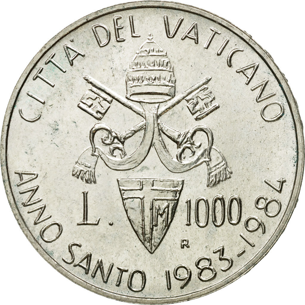 Coin, VATICAN CITY, John Paul II, 1000 Lire, 1983, Roma, MS(63), Silver, KM:169