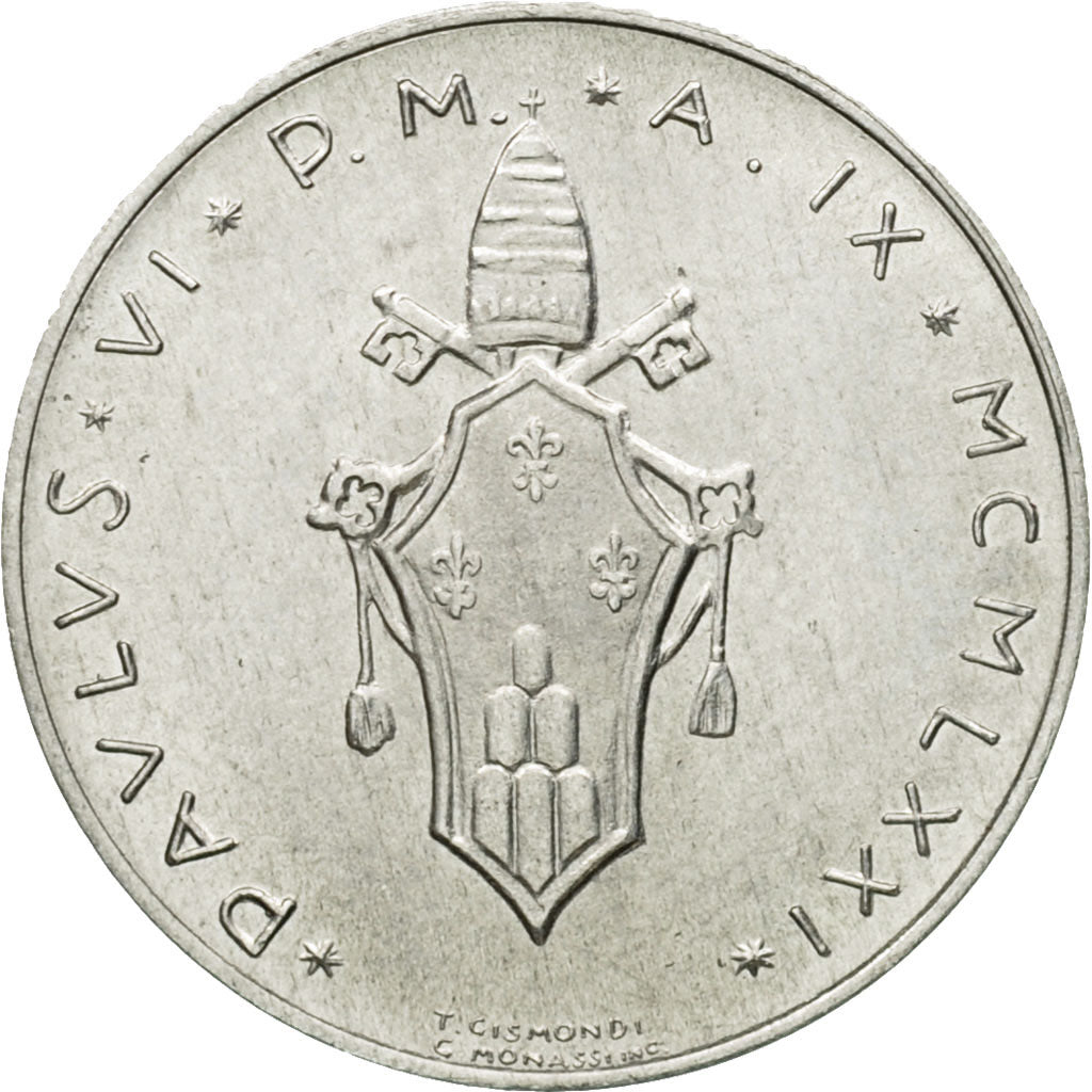 Coin, VATICAN CITY, Paul VI, Lira, 1970, Roma, MS(63), Aluminum, KM:116