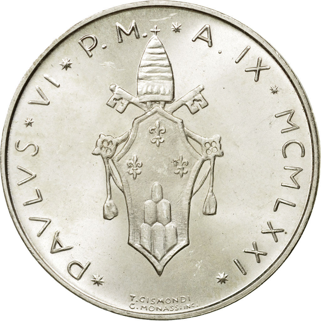 Coin, VATICAN CITY, Paul VI, 500 Lire, 1970, Roma, MS(63), Silver, KM:123