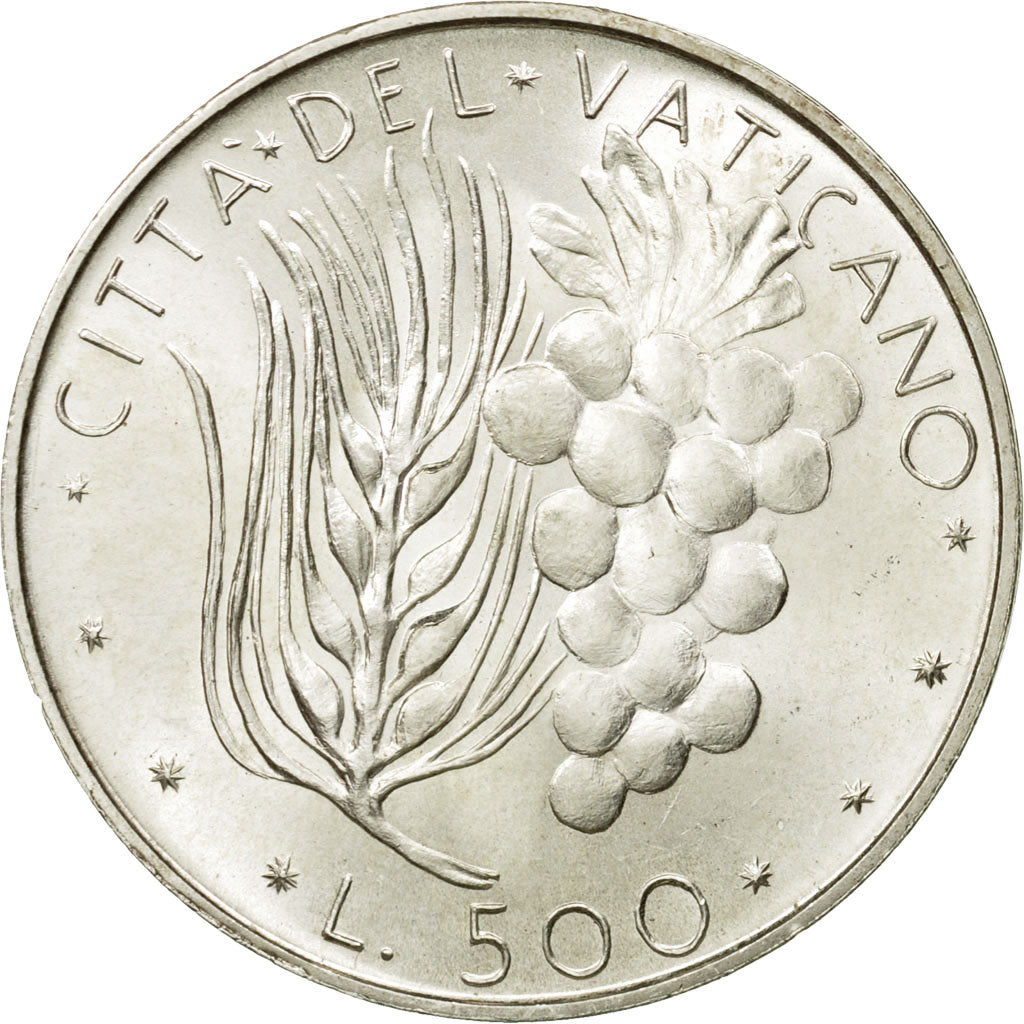 Coin, VATICAN CITY, Paul VI, 500 Lire, 1970, Roma, MS(63), Silver, KM:123