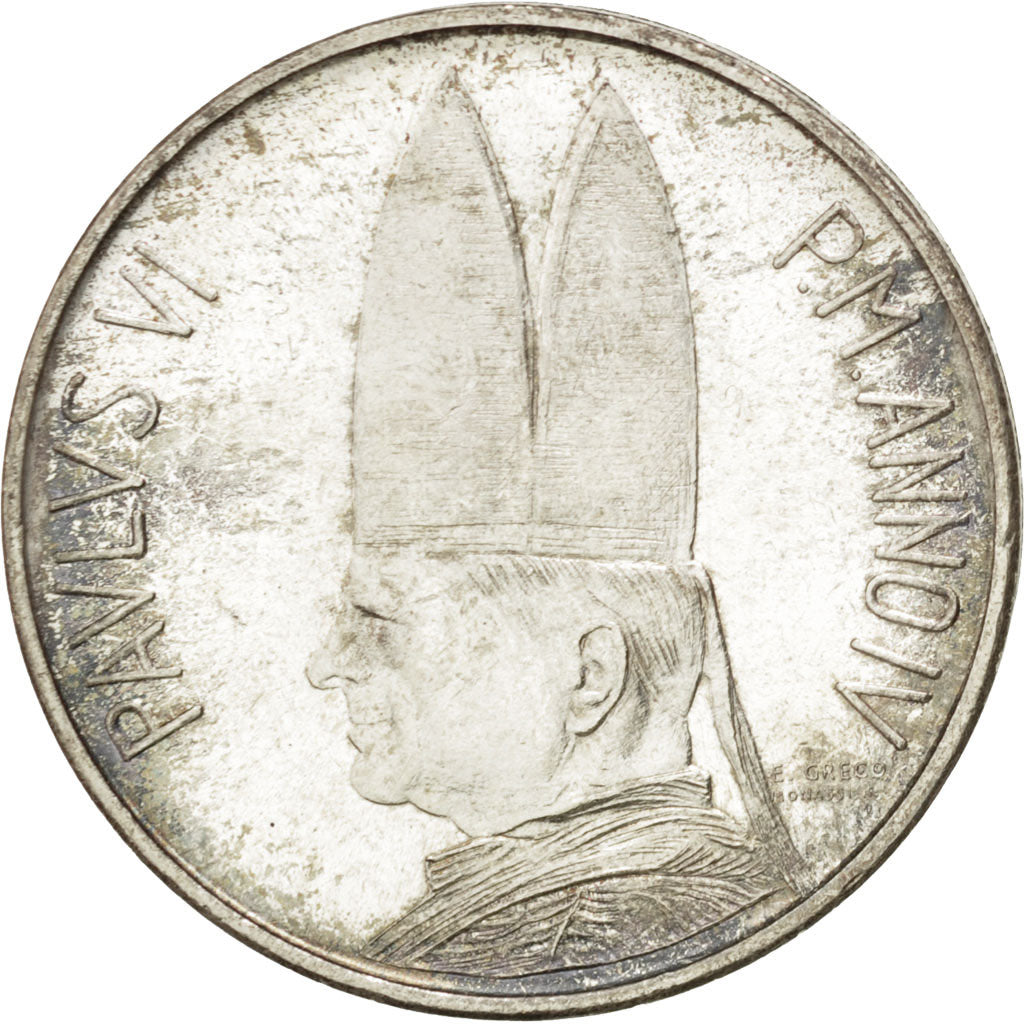 VATICAN CITY, 500 Lire, 1966, KM #91, MS(63), Silver, 29.3, 10.99