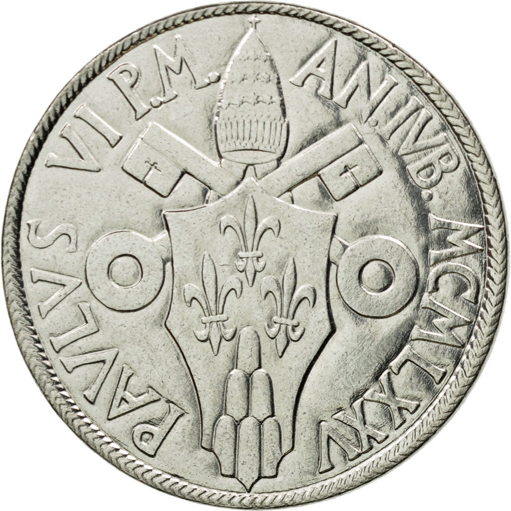 Coin, VATICAN CITY, Paul VI, 50 Lire, 1975, Roma, MS(63), Stainless Steel