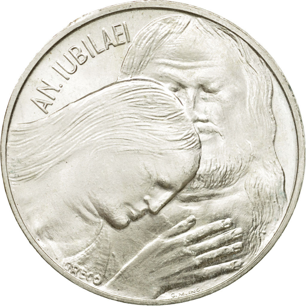 Münze, Vatikanstadt, Paul VI, 500 Lire, 1975, Roma, UNZ, Silber, KM:131