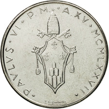 Munten, Vaticaanstad, Paul VI, 50 Lire, 1977, Roma, UNC-, Stainless Steel