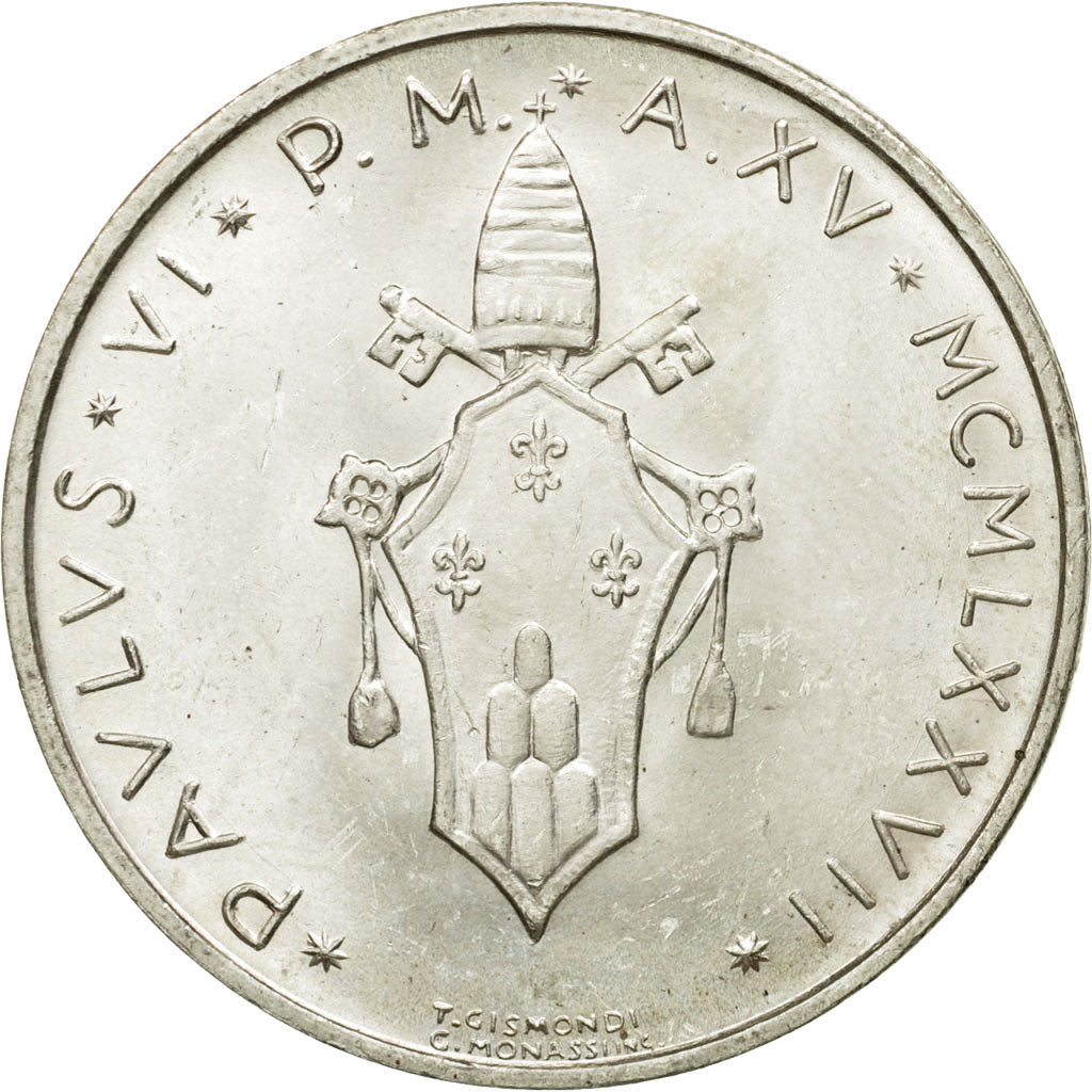 Monnaie, Cité du Vatican, Paul VI, 500 Lire, 1977, Roma, SPL, Argent, KM:132