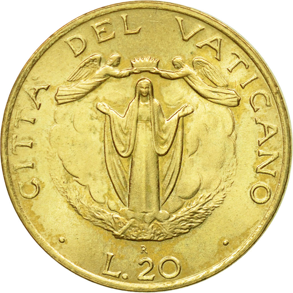 Coin, VATICAN CITY, John Paul II, 20 Lire, 1987, Roma, MS(63), Aluminum-Bronze