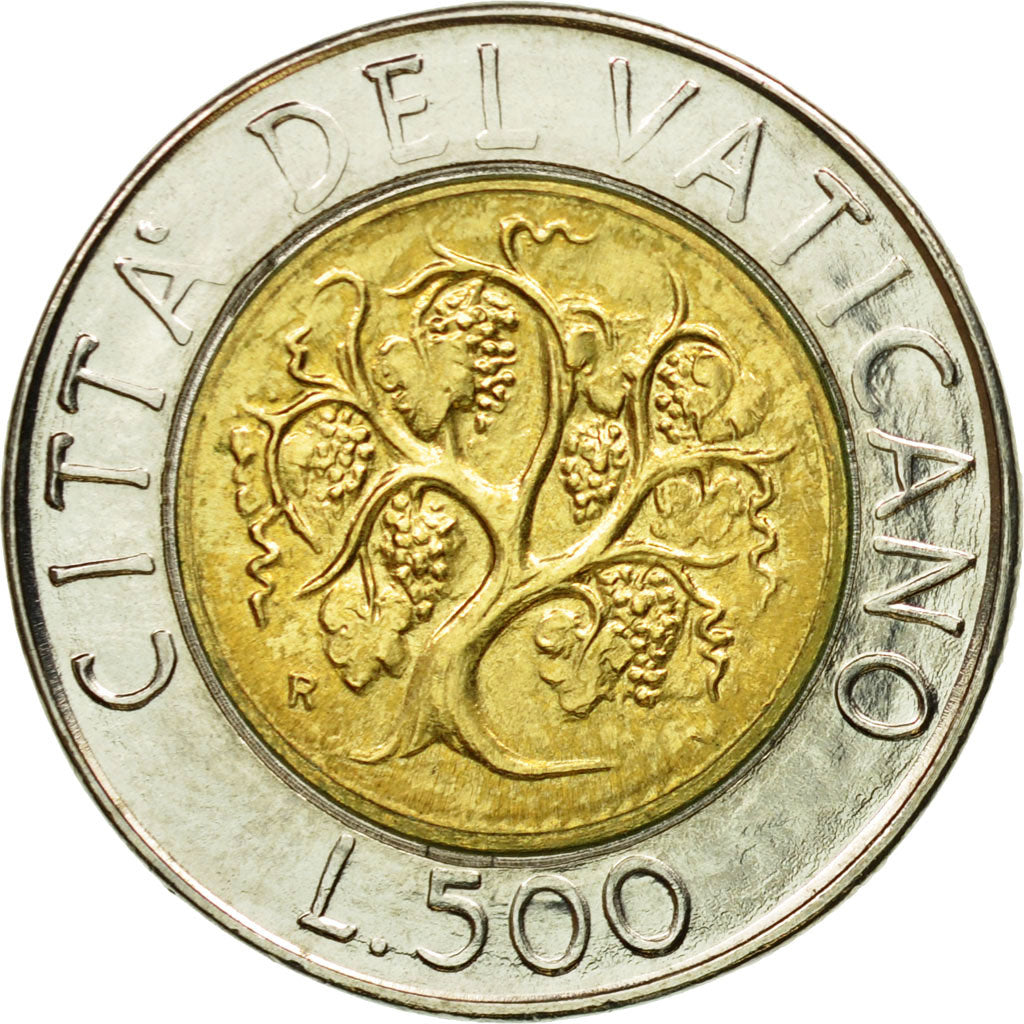 Monnaie, Cité du Vatican, John Paul II, 500 Lire, 1989, Roma, SPL, Bi-Metallic