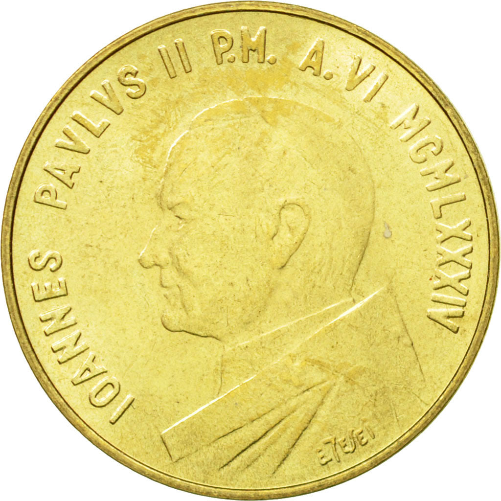 Coin, VATICAN CITY, John Paul II, 20 Lire, 1984, Roma, MS(63), Aluminum-Bronze