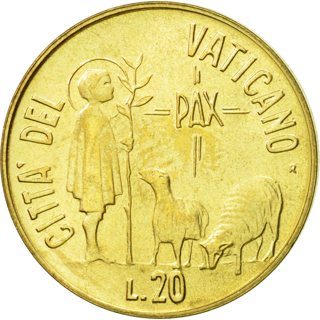 Coin, VATICAN CITY, John Paul II, 20 Lire, 1984, Roma, MS(63), Aluminum-Bronze
