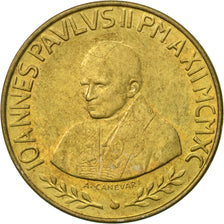 Münze, Vatikanstadt, John Paul II, 20 Lire, 1990, Roma, VZ, Aluminum-Bronze