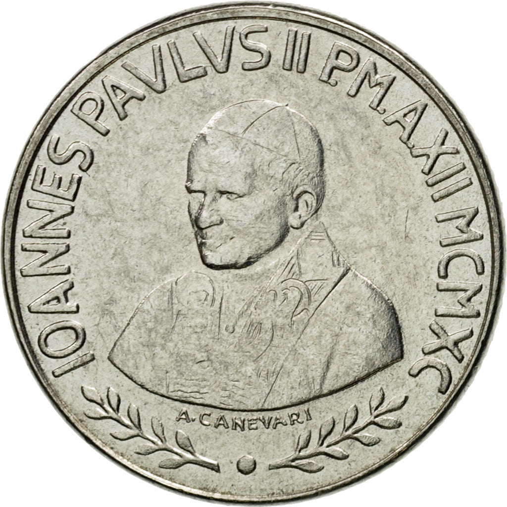 Moneta, CITTÀ DEL VATICANO, John Paul II, 100 Lire, 1990, Roma, SPL, Acciaio