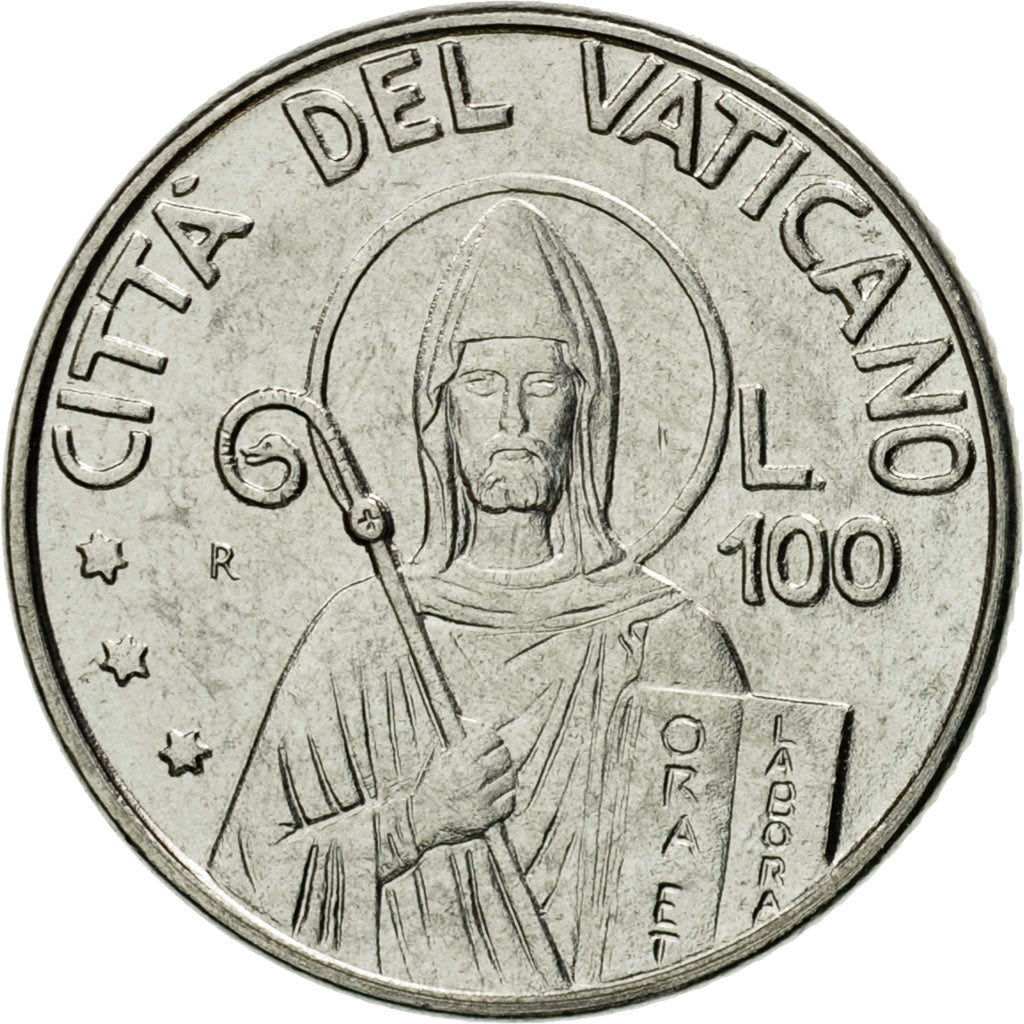 Moneta, CITTÀ DEL VATICANO, John Paul II, 100 Lire, 1990, Roma, SPL, Acciaio
