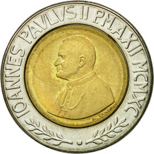 Monnaie, Cité du Vatican, John Paul II, 500 Lire, 1990, Roma, SPL, Bi-Metallic