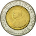 Monnaie, Cité du Vatican, John Paul II, 500 Lire, 1990, Roma, SPL, Bi-Metallic