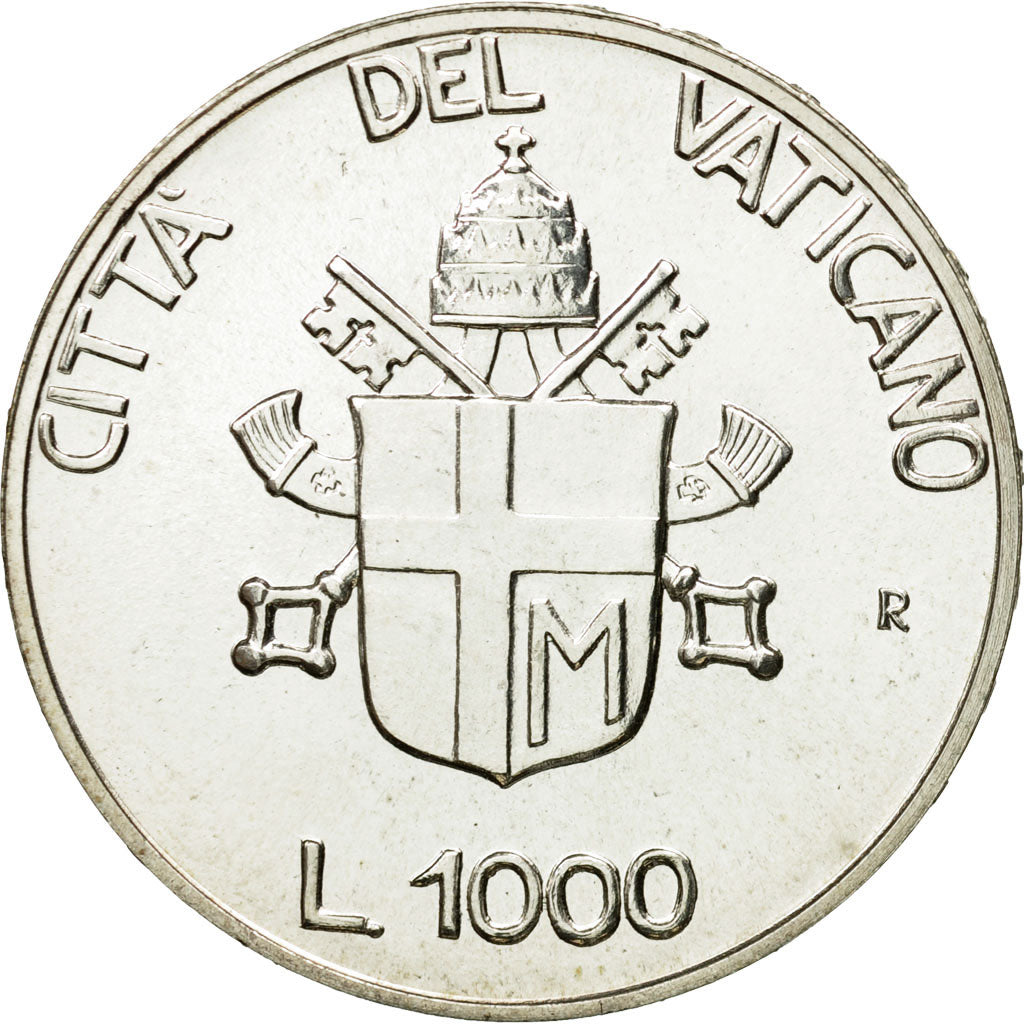 Monnaie, Cité du Vatican, John Paul II, 1000 Lire, 1990, Roma, SPL, Argent