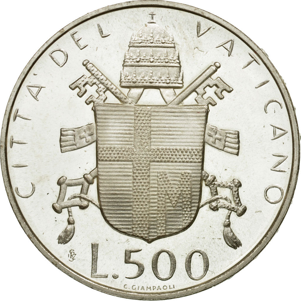 Coin, VATICAN CITY, John Paul II, 500 Lire, 1979, Roma, MS(64), Silver, KM:148