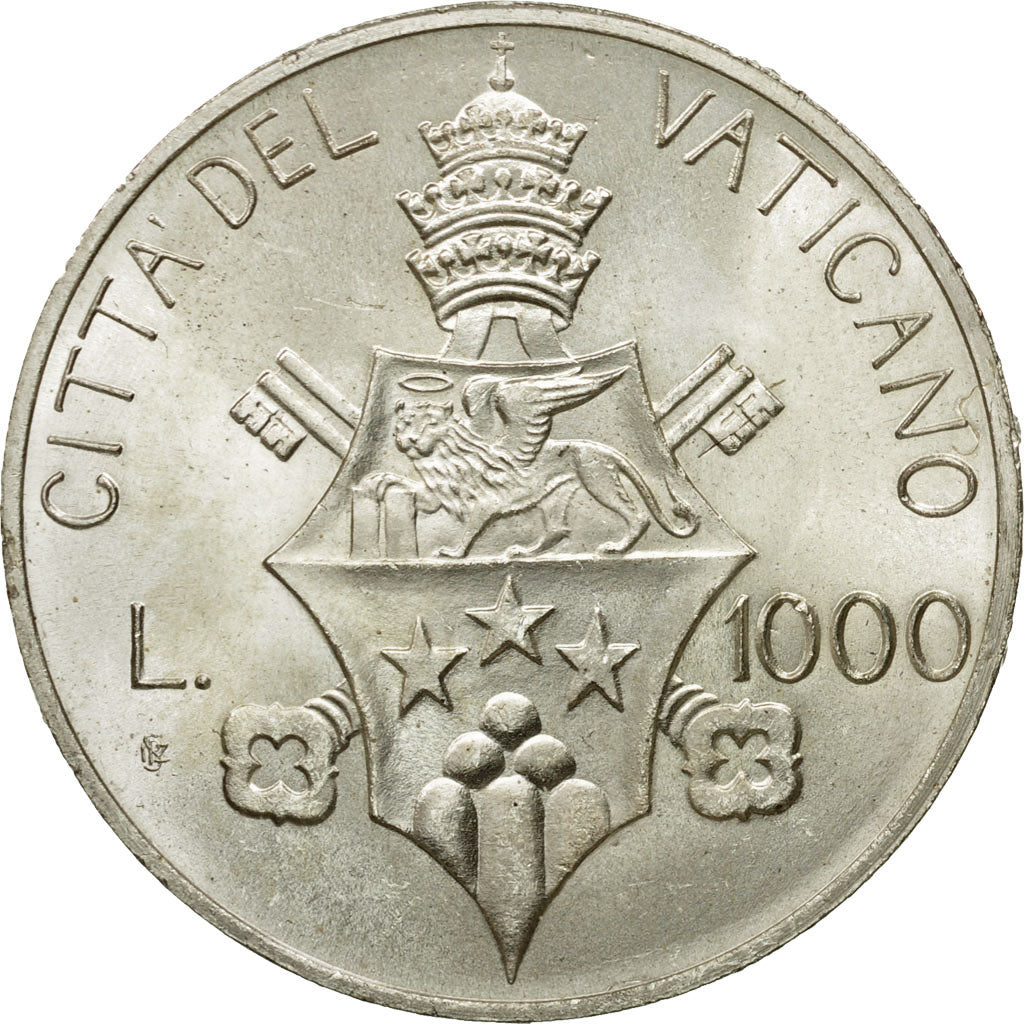 Coin, VATICAN CITY, John Paul I, 1000 Lire, 1978, Roma, MS(64), Silver, KM:142