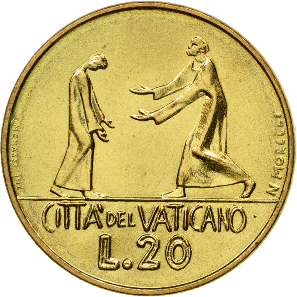 Coin, VATICAN CITY, Paul VI, 20 Lire, 1978, Roma, MS(63), Aluminum-Bronze