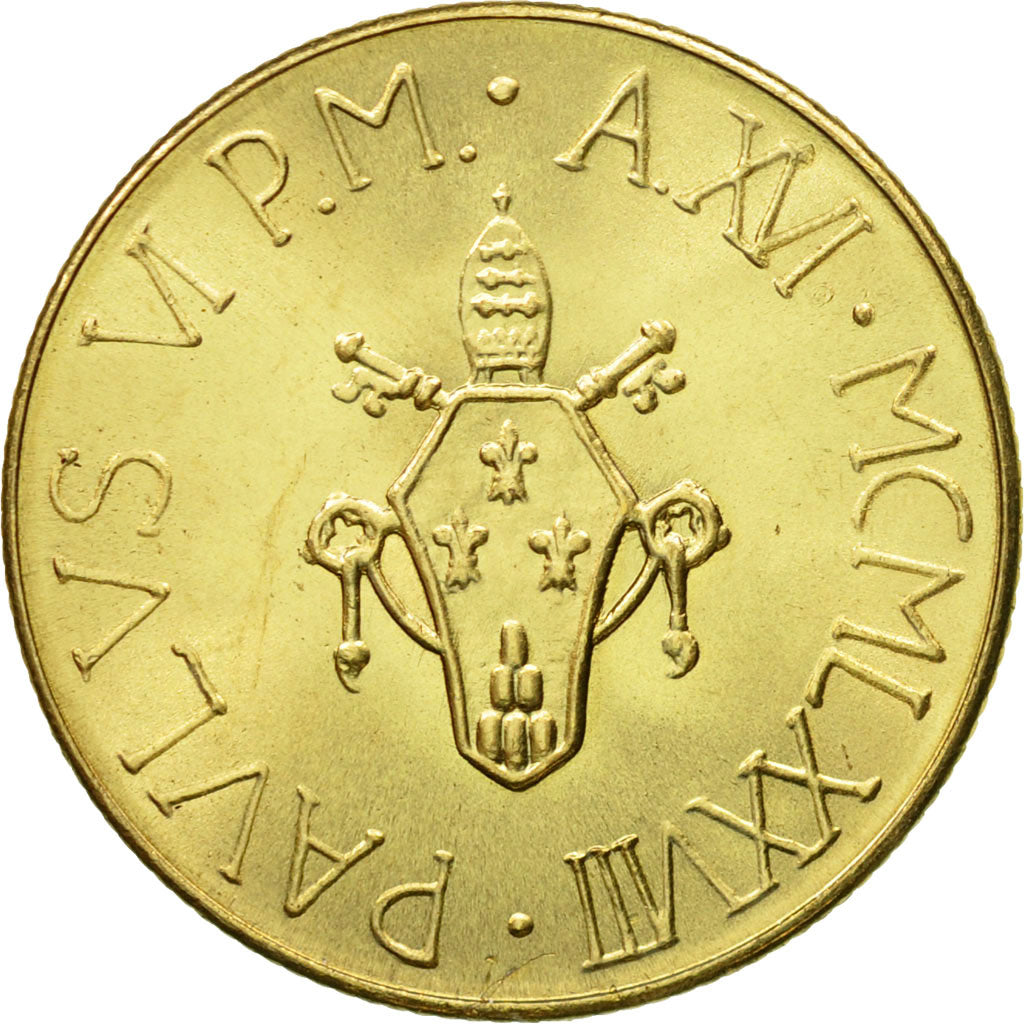 Coin, VATICAN CITY, Paul VI, 200 Lire, 1978, Roma, MS(63), Aluminum-Bronze