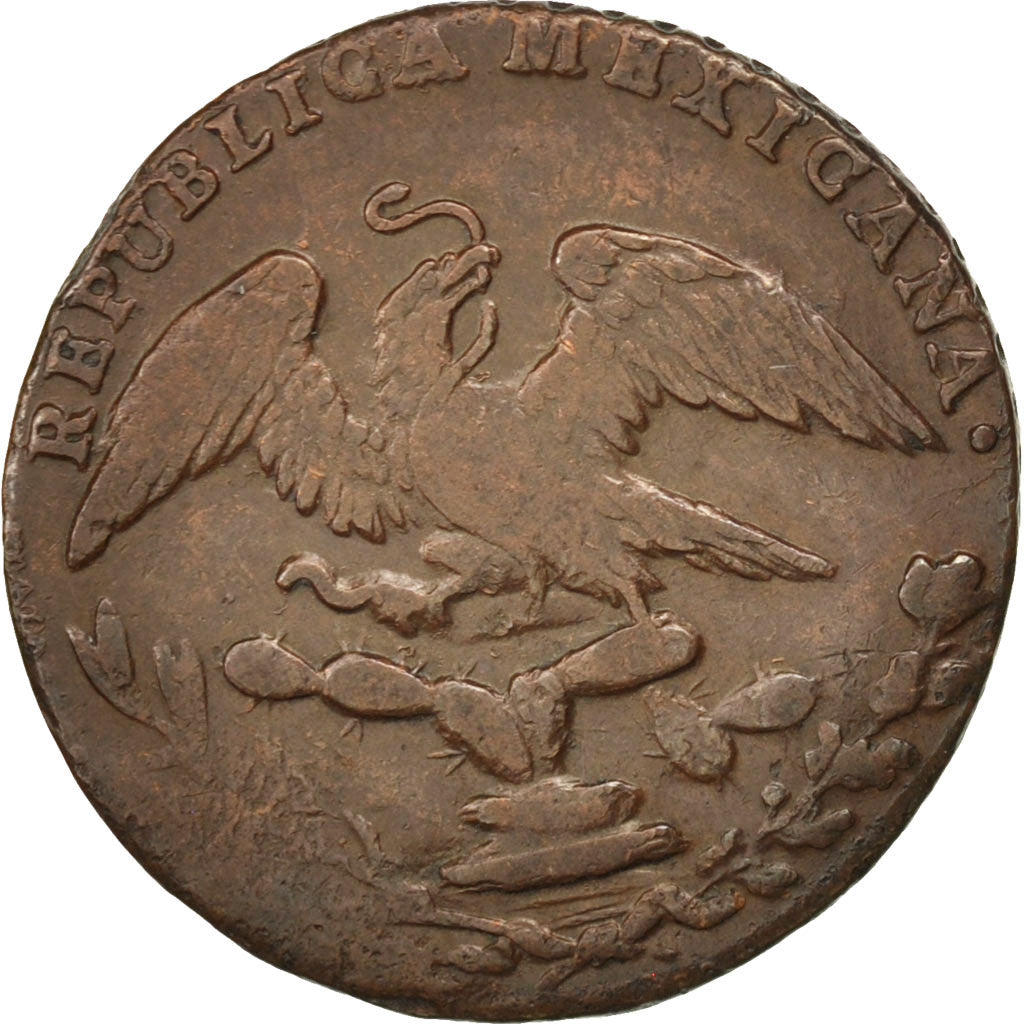 MEXICO, 1/4 Real, Un Quarto/Una Quartilla, 1835, Mexico City, KM #358,...