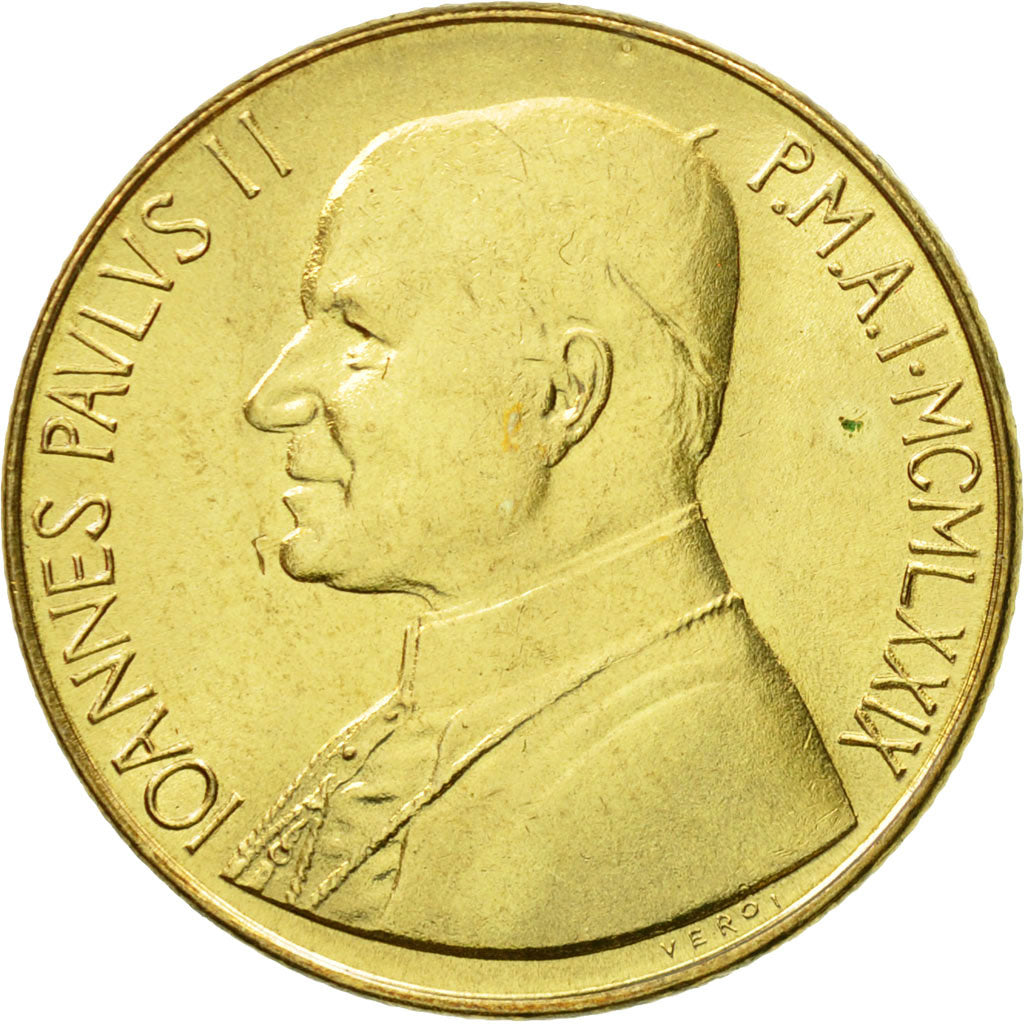 Coin, VATICAN CITY, John Paul II, 200 Lire, 1979, Roma, MS(63), Aluminum-Bronze