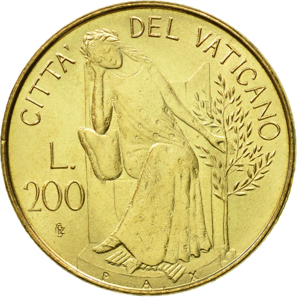 Coin, VATICAN CITY, John Paul II, 200 Lire, 1979, Roma, MS(63), Aluminum-Bronze
