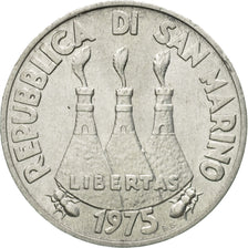 Moneda, San Marino, Lira, 1975, Rome, EBC+, Aluminio, KM:40