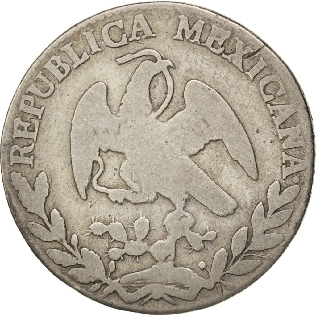 MEXICO, 2 Reales, 1868, Zacatecas, KM #374.12, VF(20-25), Silver, 6.63