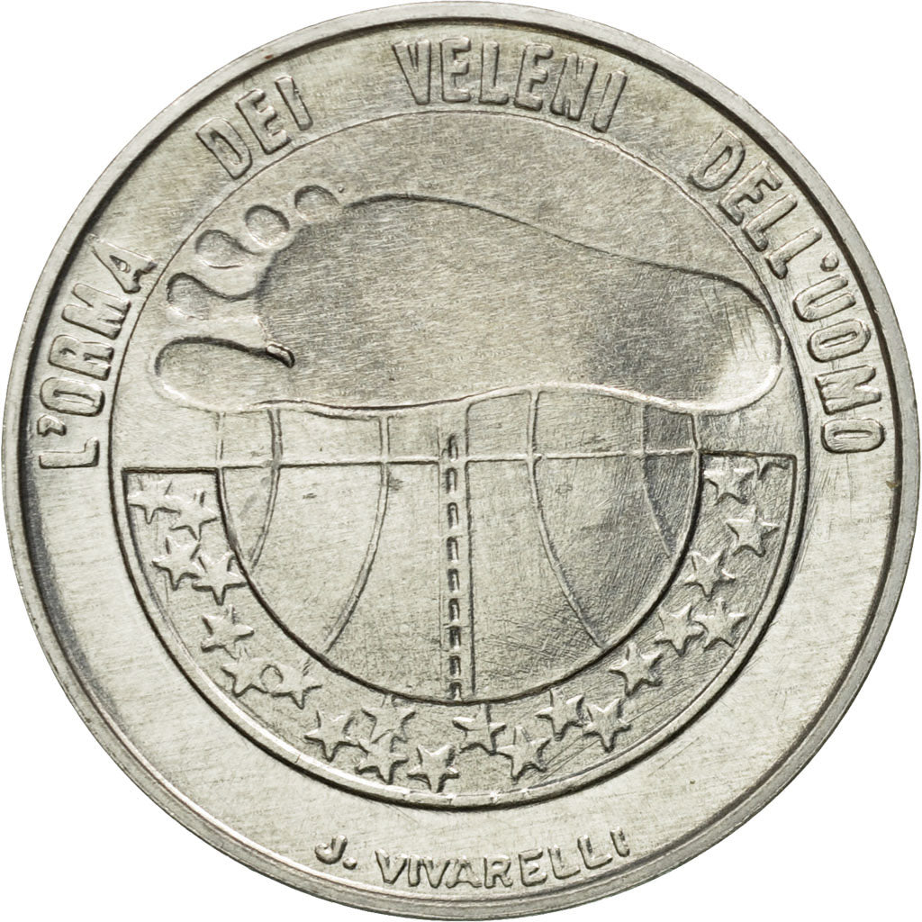 Coin, San Marino, 10 Lire, 1977, Rome, MS(63), Aluminum, KM:66