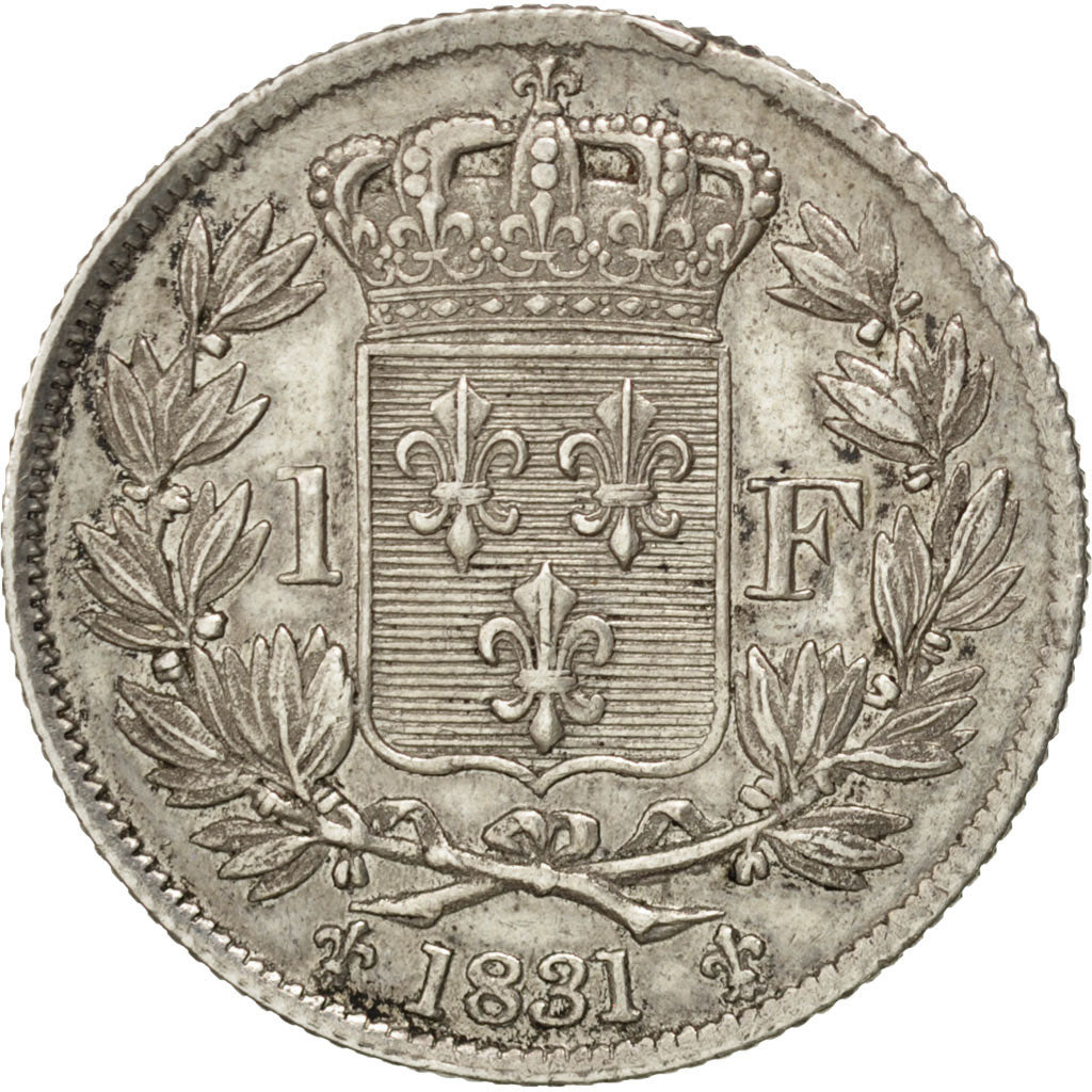 FRANCE, Franc, 1831, KM #28.2, AU(50-53), Silver, 23.3, Gadoury #451, 4.97