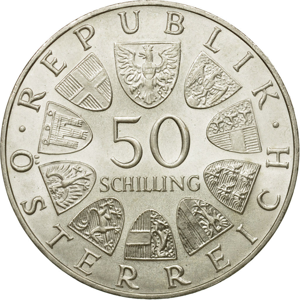 Monnaie, Autriche, 50 Schilling, 1970, SPL, Argent, KM:2909