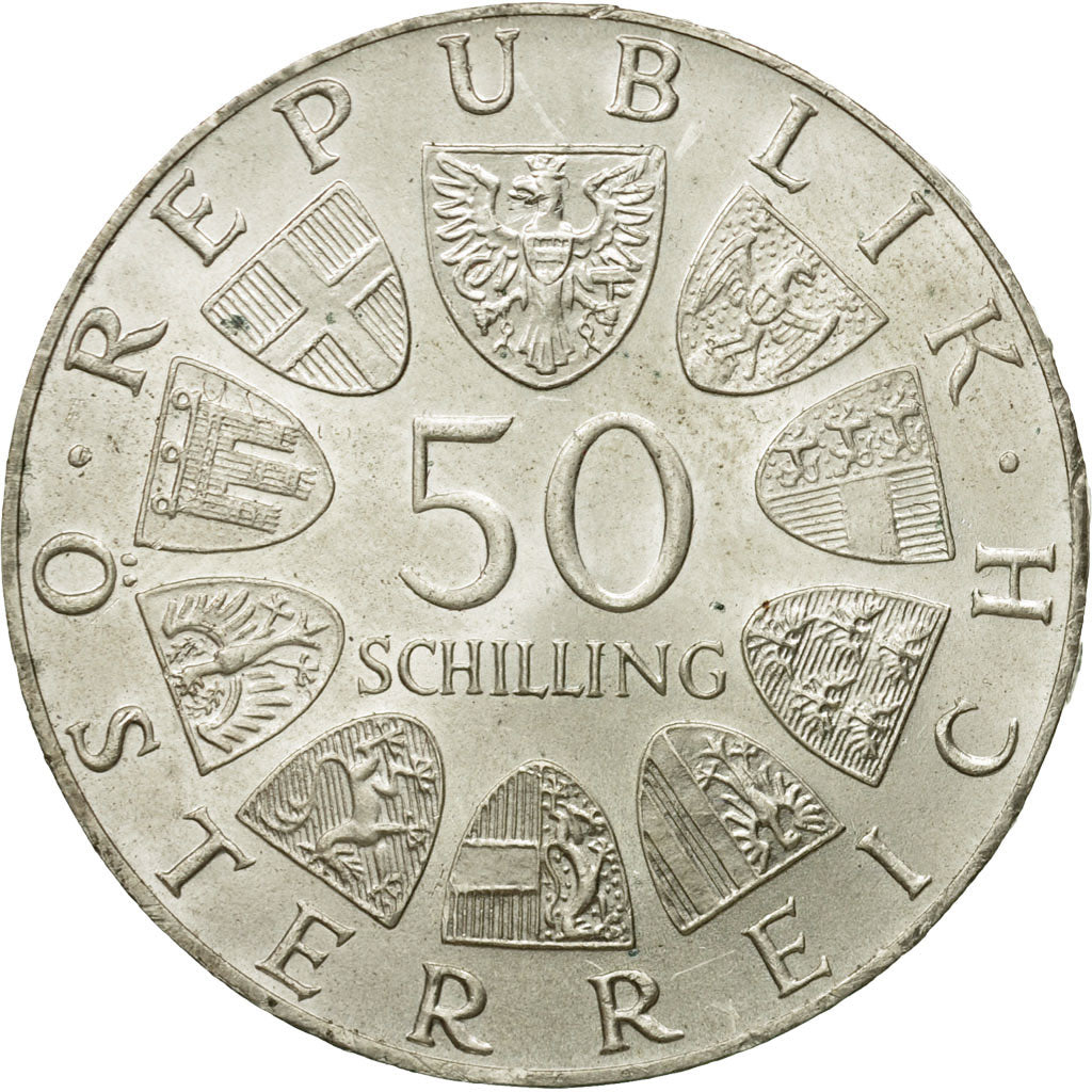Coin, Austria, 50 Schilling, 1974, MS(63), Silver, KM:2920