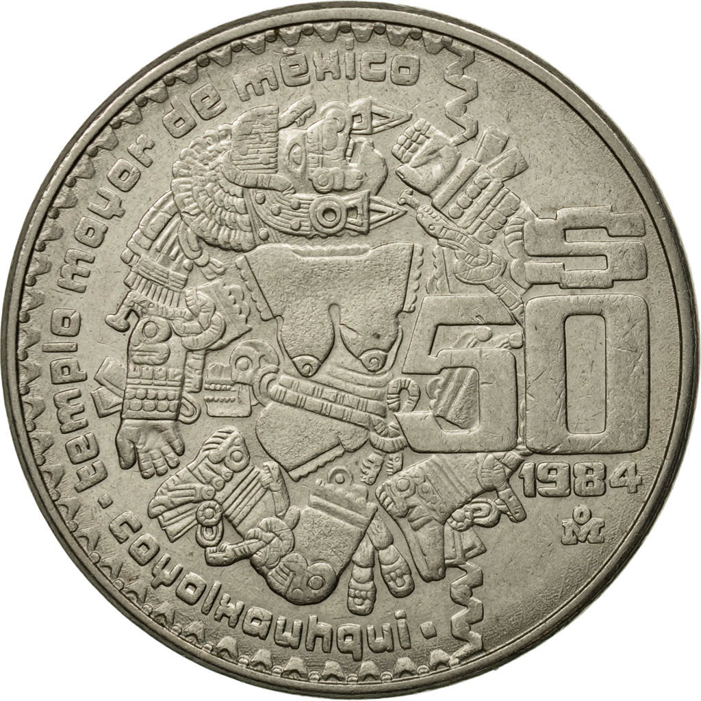 Moneda, México, 50 Pesos, 1984, Mexico City, EBC, Cobre - níquel, KM:490