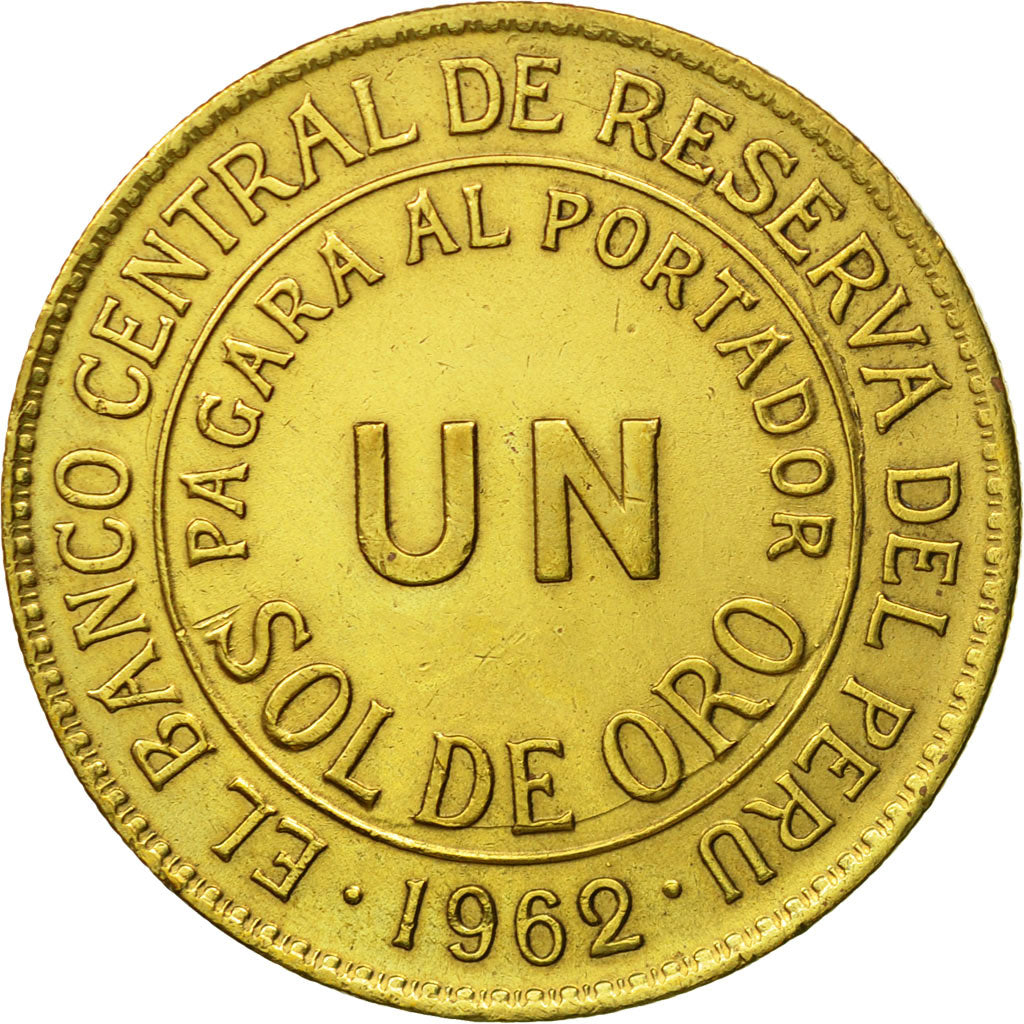 Coin, Peru, Sol, 1962, MS(60-62), Brass, KM:222