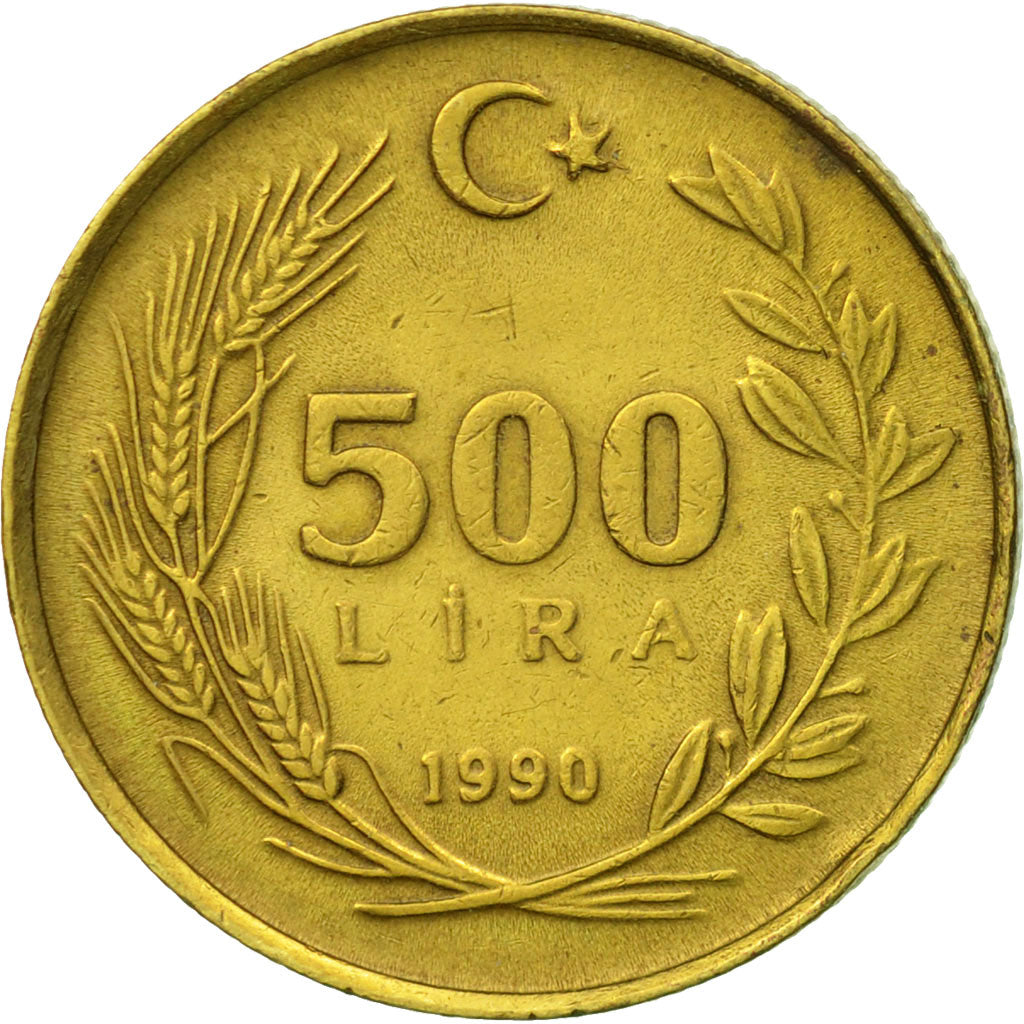 Monnaie, Turquie, 500 Lira, 1990, TTB, Aluminum-Bronze, KM:989