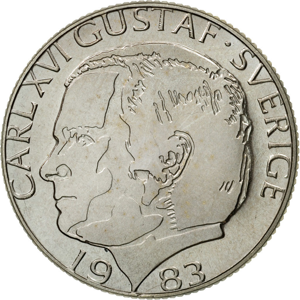 Coin, Sweden, Carl XVI Gustaf, Krona, 1983, MS(65-70), Copper-nickel, KM:852a