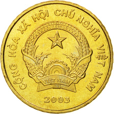 Coin, Vietnam, SOCIALIST REPUBLIC, 5000 Dông, 2003, Vantaa, MS(63), Brass