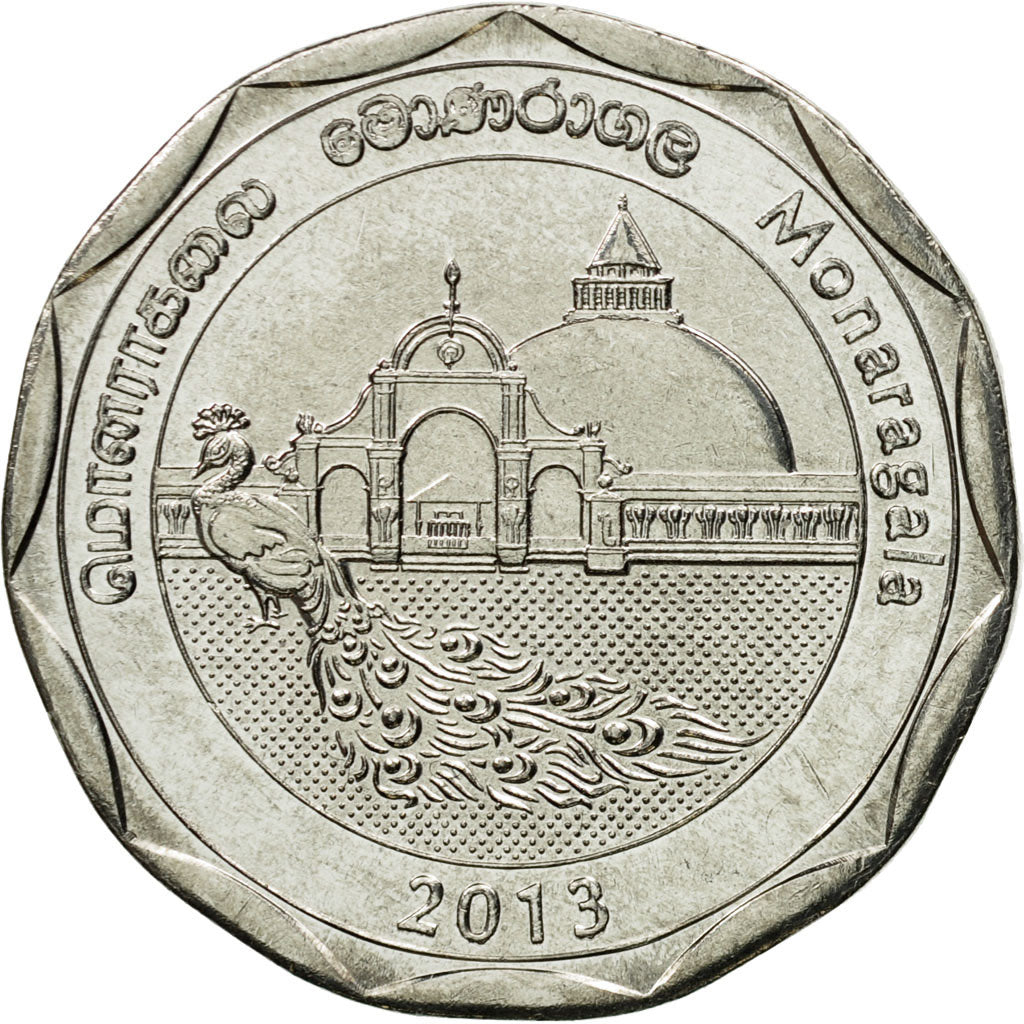 Coin, Sri Lanka, 10 Rupees, Monaragala, 2013, MS(65-70), Stainless Steel