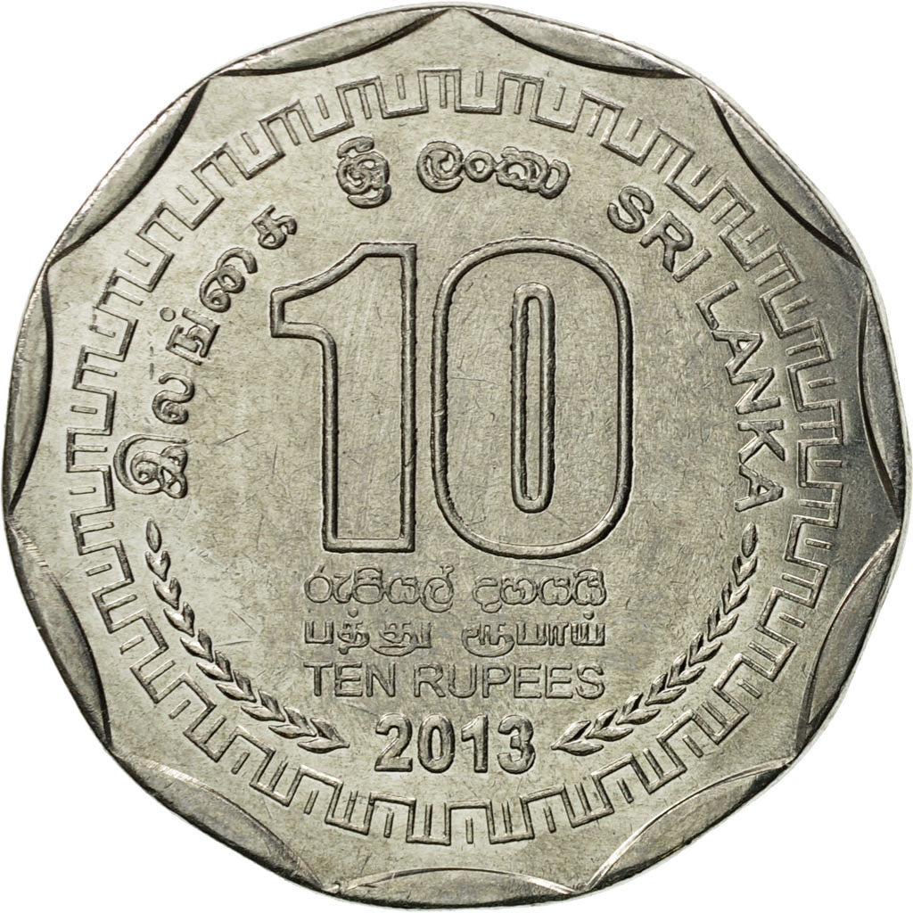 Coin, Sri Lanka, 10 Rupees, Mullaitivu, 2013, MS(65-70), Stainless Steel
