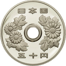 Coin, Japan, Akihito, 50 Yen, 1991, MS(65-70), Copper-nickel, KM:101.2