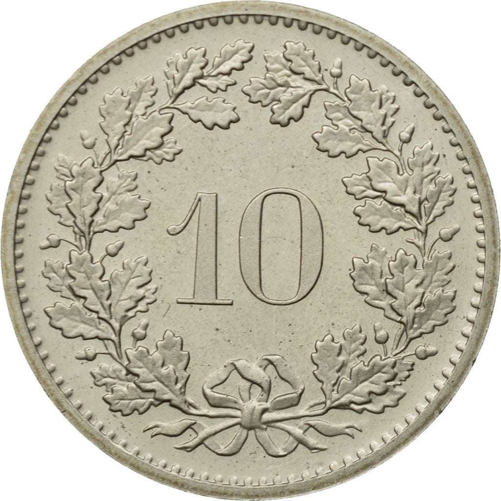 Coin, Switzerland, 10 Rappen, 1980, Bern, MS(63), Copper-nickel, KM:27