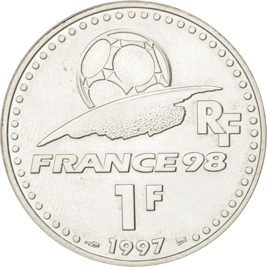 FRANCE, Franc, 1998, KM #1211, MS(60-62), Silver, 12.08