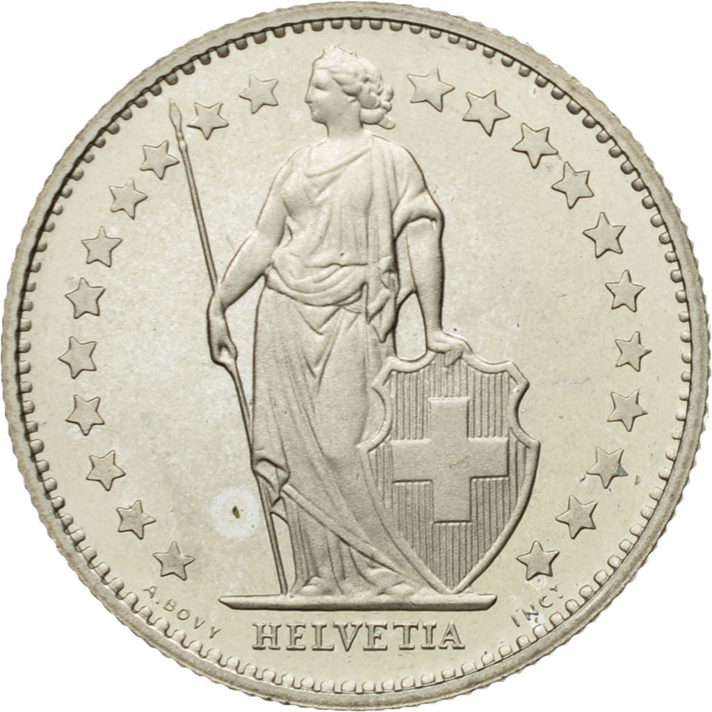 Coin, Switzerland, 1/2 Franc, 1980, Bern, MS(63), Copper-nickel, KM:23a.1