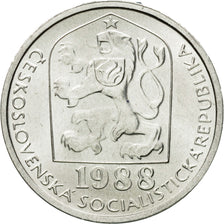Coin, Czechoslovakia, 10 Haleru, 1988, MS(63), Aluminum, KM:80