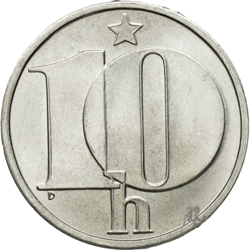 Coin, Czechoslovakia, 10 Haleru, 1988, MS(63), Aluminum, KM:80