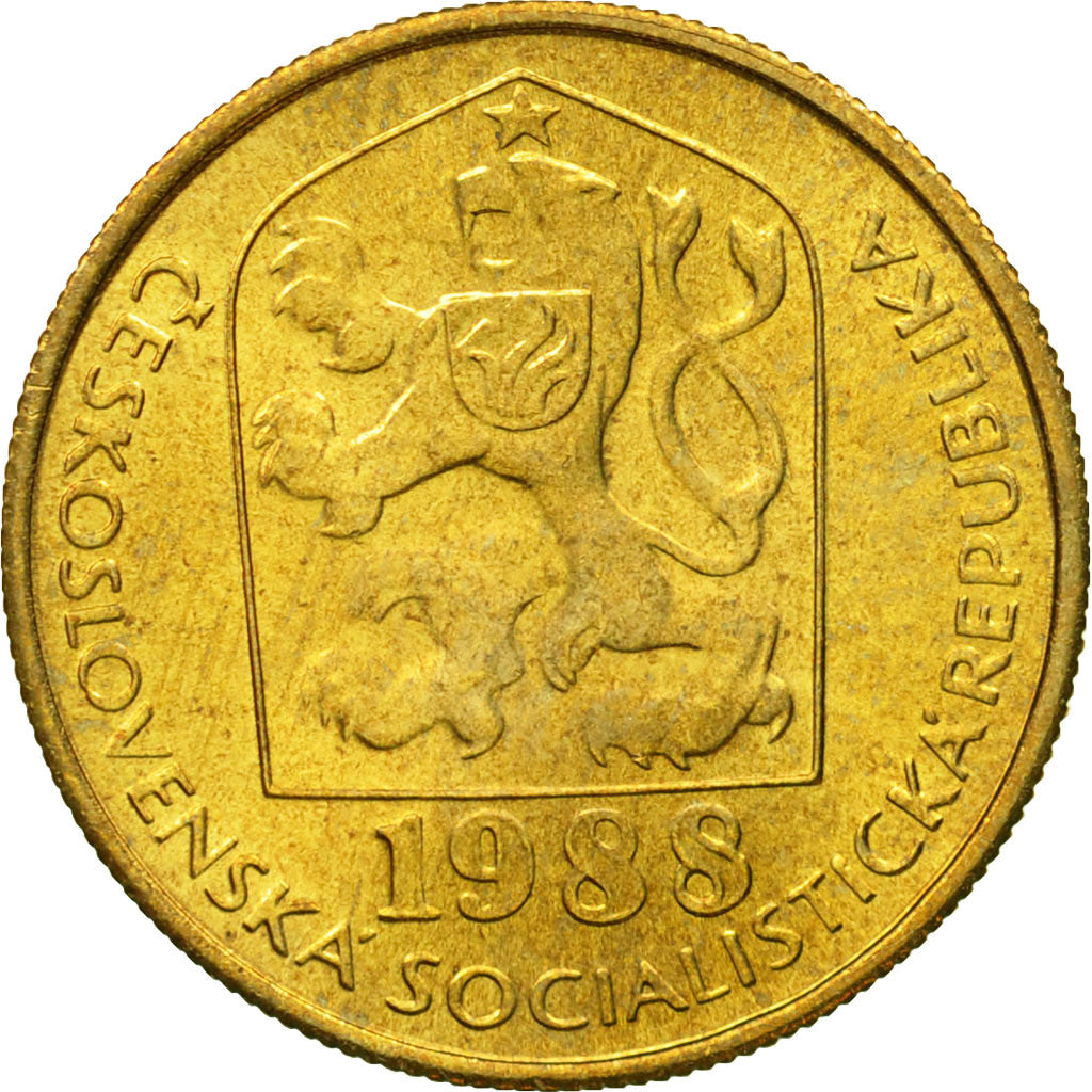 Coin, Czechoslovakia, 20 Haleru, 1988, MS(63), Nickel-brass, KM:74