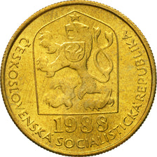 Coin, Czechoslovakia, 20 Haleru, 1988, MS(63), Nickel-brass, KM:74