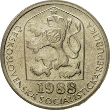 Coin, Czechoslovakia, 50 Haleru, 1988, MS(63), Copper-nickel, KM:89